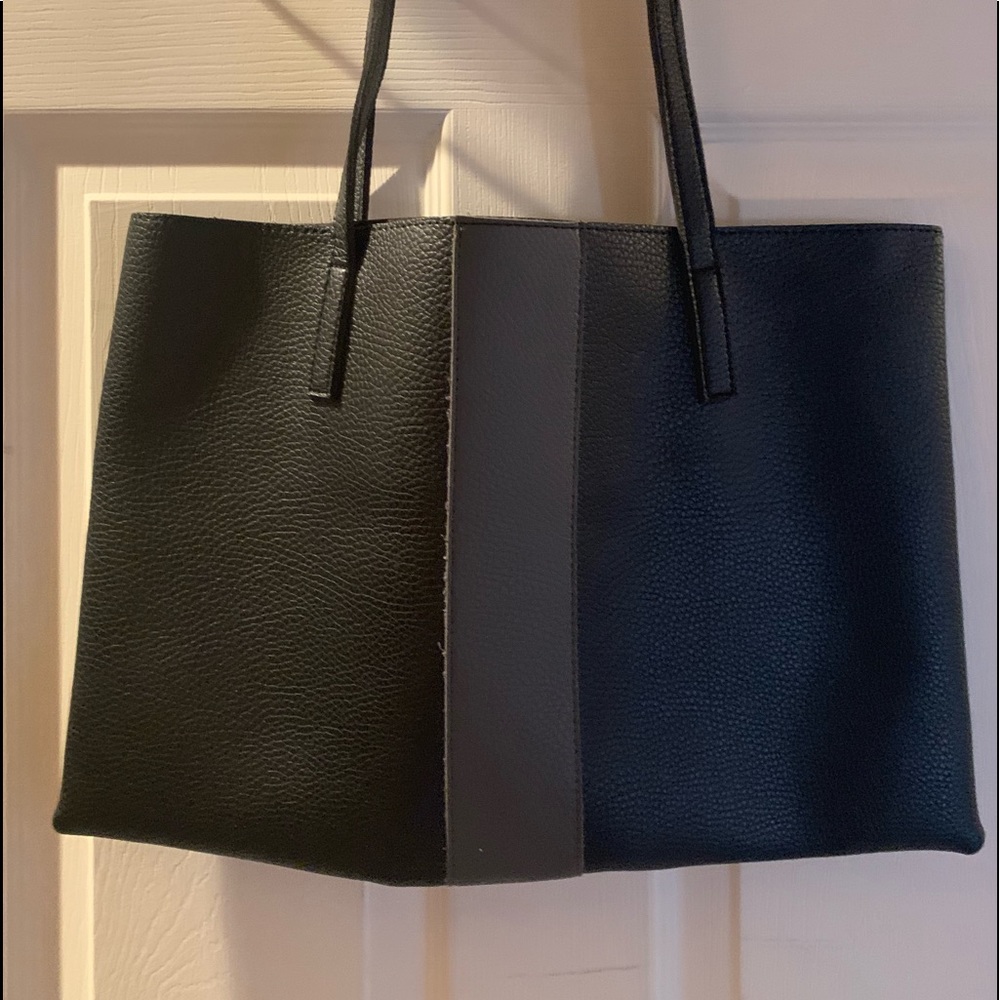 Vince Camuto Black bag with Grey Strip